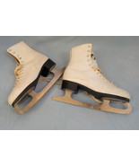 vintage size 6 white ice skates MK sheffield steel blades  - $39.60