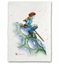 Nausicaa Valley of The Wind Japanese Edo Style Giclee Poster Print 12x17 Mondo - £58.91 GBP