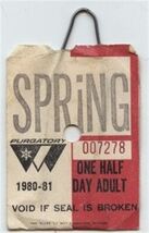 Purgatory Ski Resort Durango Colorado 1980's Adult Ski Lift Ticket  - $47.52