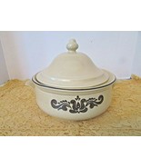 PFALTZGRAFF VILLAGE PATTERN ROUND COVERED CASSEROLE #6-315 USA HAS CRAZING - $16.27 CAD