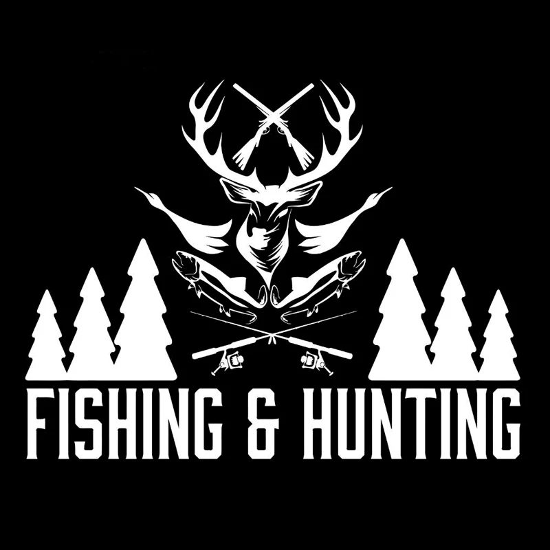 Sporting Car Stickers Decor Motorcycle Decals Fishing Hunting Shop Hunter Fisher - £23.89 GBP