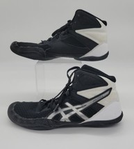 Asics 1081A021 Matflex Men’s Wrestling Shoes Size 8.5 Black White Athletic - £21.66 GBP