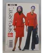 See &amp; Sew Pattern B5378 plus size womens suit 16-22 - $8.78 CAD