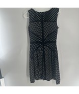 Just Taylor Black Mix Print Sleeveless Dress Women&#39;s 6 Knee Length Stretch  - $267.12 MXN