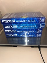 4 Maxwell Standard Grade 6 Hour VHS Tapes Sealed Blank 2 Packs Fast Ship - €23,43 EUR