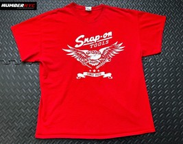 Vintage Snap On Tools Shirt Red White Eagle Short Sleeve Wrench Men Size... - £31.64 GBP