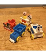 Vintage Fisher Price Little People Baby Rocking Horse Train Yellow Bib - $27.06 CAD