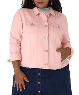 Women&#39;S plus Size Jean Jackets Long Sleeves Washed Denim Coats with Pock... - €66,89 EUR
