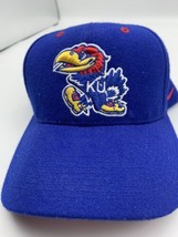 Nike Team Kansas Jayhawks Blue Embroidered Strapback Hat Cap EUC - 100% ... - £15.51 GBP