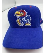 Nike Team Kansas Jayhawks Blue Embroidered Strapback Hat Cap EUC - 100% ... - £15.82 GBP