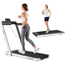 2.25HP 2 in 1 Folding Treadmill with APP Speaker Remote Control-White - Color: W - €371,45 EUR
