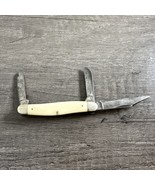 Camillus Pocket Knife 65 Stockman 3 Blade White Pearl 1970s - $41.71 CAD