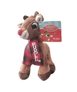NWT Rudolph the Red-Nosed Reindeer 7” Plush Stuffed Animal &amp; Scarf DanDee - €8,54 EUR