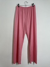 Vtg Sears M 12-14 Pink High Waist Nylon Pull On Sleep PJ Pants USA - £23.07 GBP