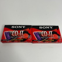 Sony CD-IT High Bias 90 min Slide Case Cassette Lot Of 2 NEW Sealed - £10.89 GBP