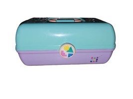 Caboodles On-The-Go Girl Sea Foam over Lavender  2-Tier Case Model 5626 - £16.86 GBP