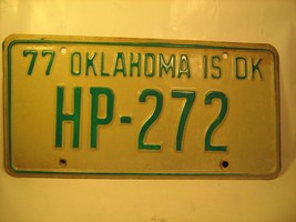 Car Tag License Plate 1977 Oklahoma Is Ok #HP-272 (Harper County) [Y59E2] - £7.64 GBP