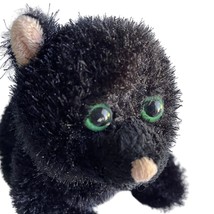 Ganz Webkinz Black Cat HM135 Green Eyes Plush Stuffed Animal Halloween NO CODE - £7.87 GBP