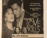 Sweet Justice Love Kills Tv Print Ad Vintage Dale Midkiff Melissa Gilber... - £4.68 GBP