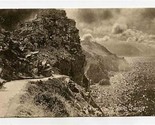 Castle Rock Sunset Postcard 1926 Lynton United Kingdom  - $17.82