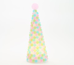 Illuminated 12&quot; Gumdrop Tree with Peppermint Top by Valerie in Pastel - £65.38 GBP