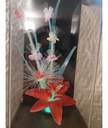 AS IS Vintage Retro Fiber Optic Flower Lamp Light Color Changing Twinkli... - $19.99