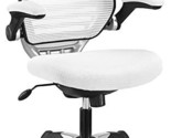 In Black With Flip-Up Arms In White, The Modway Edge Mesh Back And Seat ... - $186.94