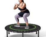 40&quot; Foldable Mini Trampoline, Silent Bungee Cord, Stable &amp; Quiet Exercis... - $203.99