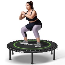 40&quot; Foldable Mini Trampoline, Silent Bungee Cord, Stable &amp; Quiet Exercis... - $203.99