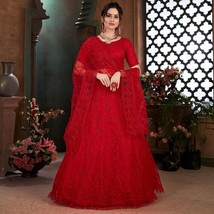 Elegant Net Lehenga Choli - Stunning Indian Ethnic Wear red color - $135.73