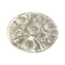 Vintage Bohemian Czech Cut Crystal Round Platter Rimmed Footed Cake Plate 11” - £73.13 GBP