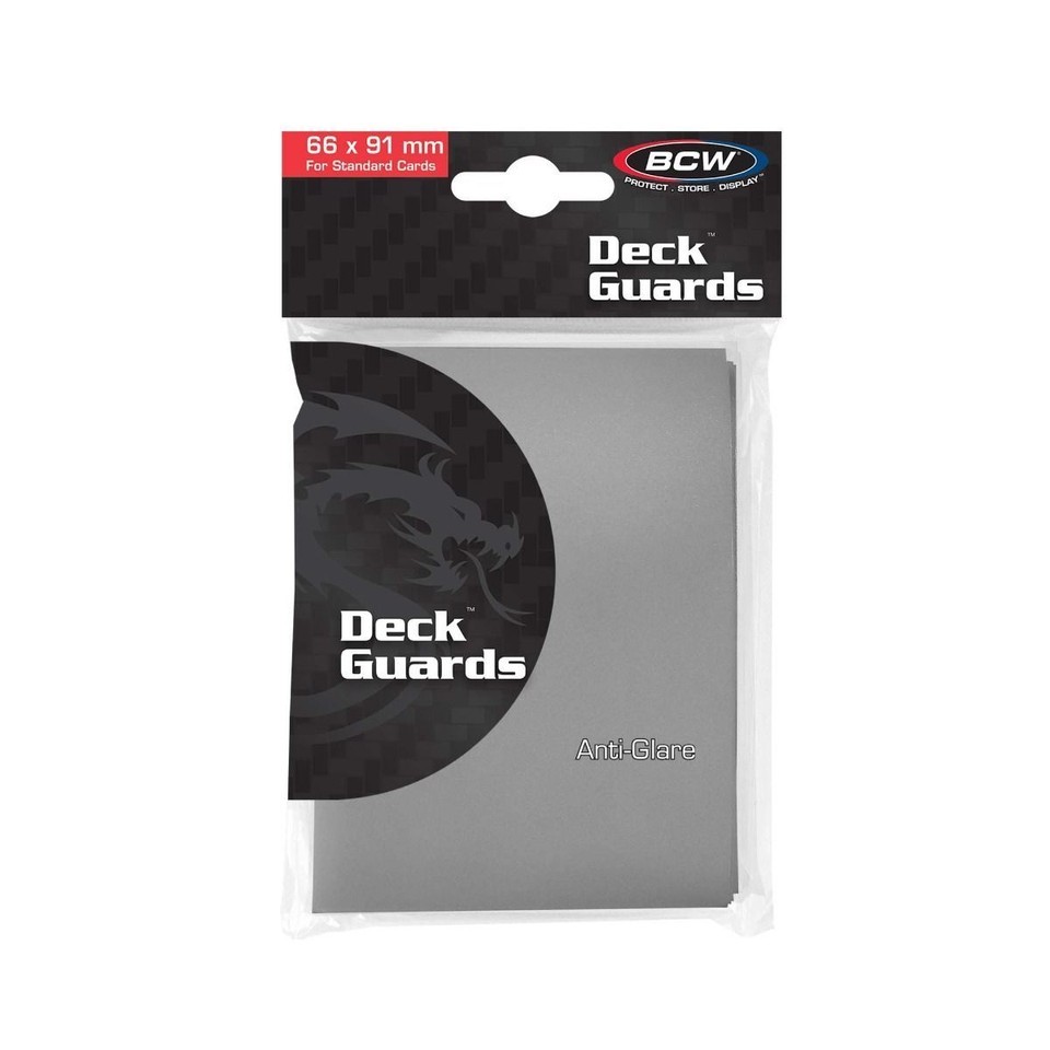 1 pack of 50 BCW Grey Double Matte Deck Guard Standard Sized Card Sleeves - $7.33