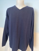 Matinique Men&#39;s Tomasi V- Neck Sweater XL Navy Blue NWT - £22.38 GBP