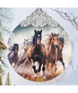 HORSES Stained Glass Suncatcher Christmas Ornament Keepsake Gift - $271.03 MXN