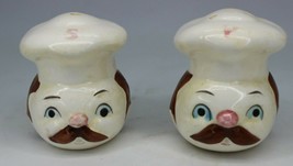 Vintage Chef Salt &amp; Pepper Shakers Made in Japan original stoppers 1950s - 60s - £11.15 GBP