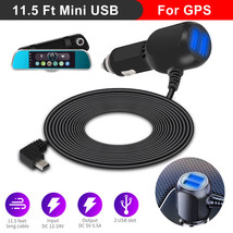 Dash Cam Car Charger Mini Usb Cable 11.5Ft Power Cord Supply For Dvr Cam... - £15.72 GBP