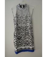 ABS Allen Schwartz Womens Bodycon Sleeveless Dress Black/Ivory Sz L 10-1... - $61.12 CAD