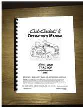 Cub Cadet Owners Manual Model No. 2166 - $14.84