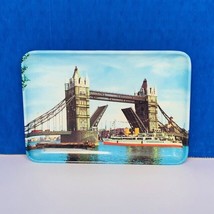 Melamine souvenir Italy Thames river bridge postcard tray Pavo ship boat... - $19.69