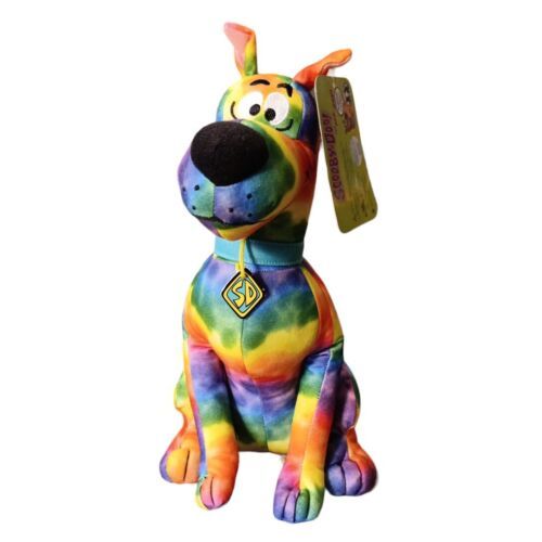 Primary image for Scooby Doo 12" Rainbow Tye Dye Plush Stuffed Animal Toy Factory New With Tag