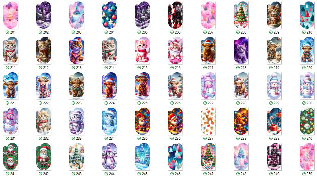 Winter Christmas Paperclip Design Clipart 100 PNG Digital Download Bundle vol 3 Item image 14