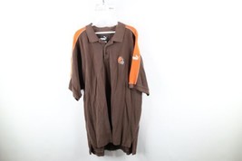 Vintage 90s Puma Mens XL Faded Spell Out Cleveland Browns Football Polo Shirt - £27.18 GBP