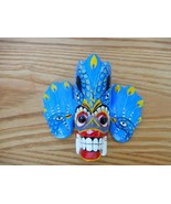Unique vtg Sri Lankan mask wall hanging w/ peacock theme - $15.00