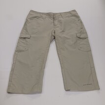 Columbia AL8198 Women's 2 Beige Hiking Polyester Capri Pants Cargo Shorts 30×17 image 14
