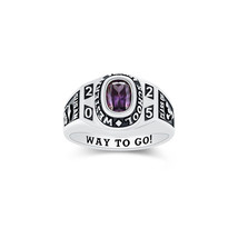 Customized Sterling Silver High School and College Class Ring Fully Pers... - £100.48 GBP