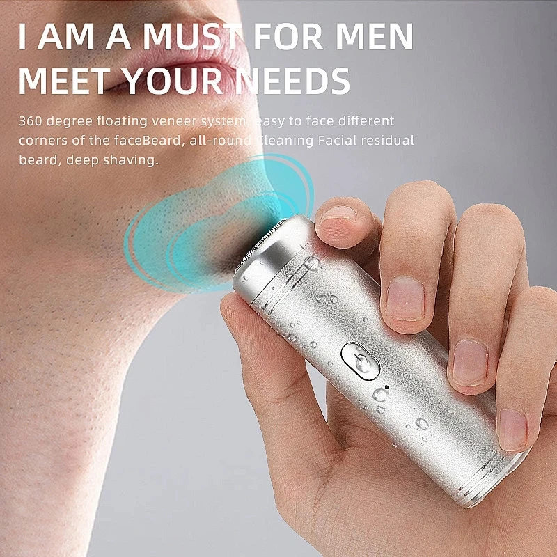 USB Rechargeable Painless Portable Metal Body 360° Facial Hair Trimmer C... - $22.76+