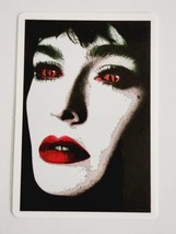 Woman&#39;s Face with Red Lips and Eyes Horror Theme Sticker Decal Embellish... - $2.22