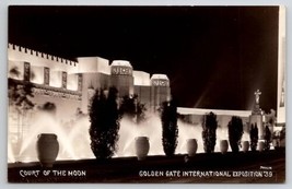 RPPC 1939 Golden Gate Int&#39;l Exposition Court of the Moon At Night Postcard X28 - £11.76 GBP