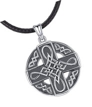 Viking Necklace For Men Women, Wolf Paw With Runes - £87.77 GBP