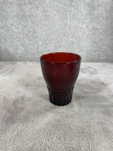 Vintage Hocking Royal Ruby Red 5 oz Flat Tumbler Single Windsor Pattern ... - $10.38